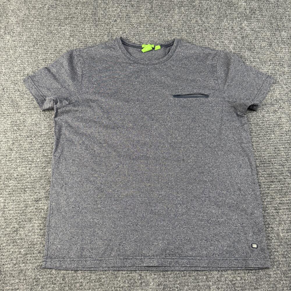 Hugo Boss Shirt Mens Extra Large Gray Cotton Crew Neck Short Sleeve Pocket Tee